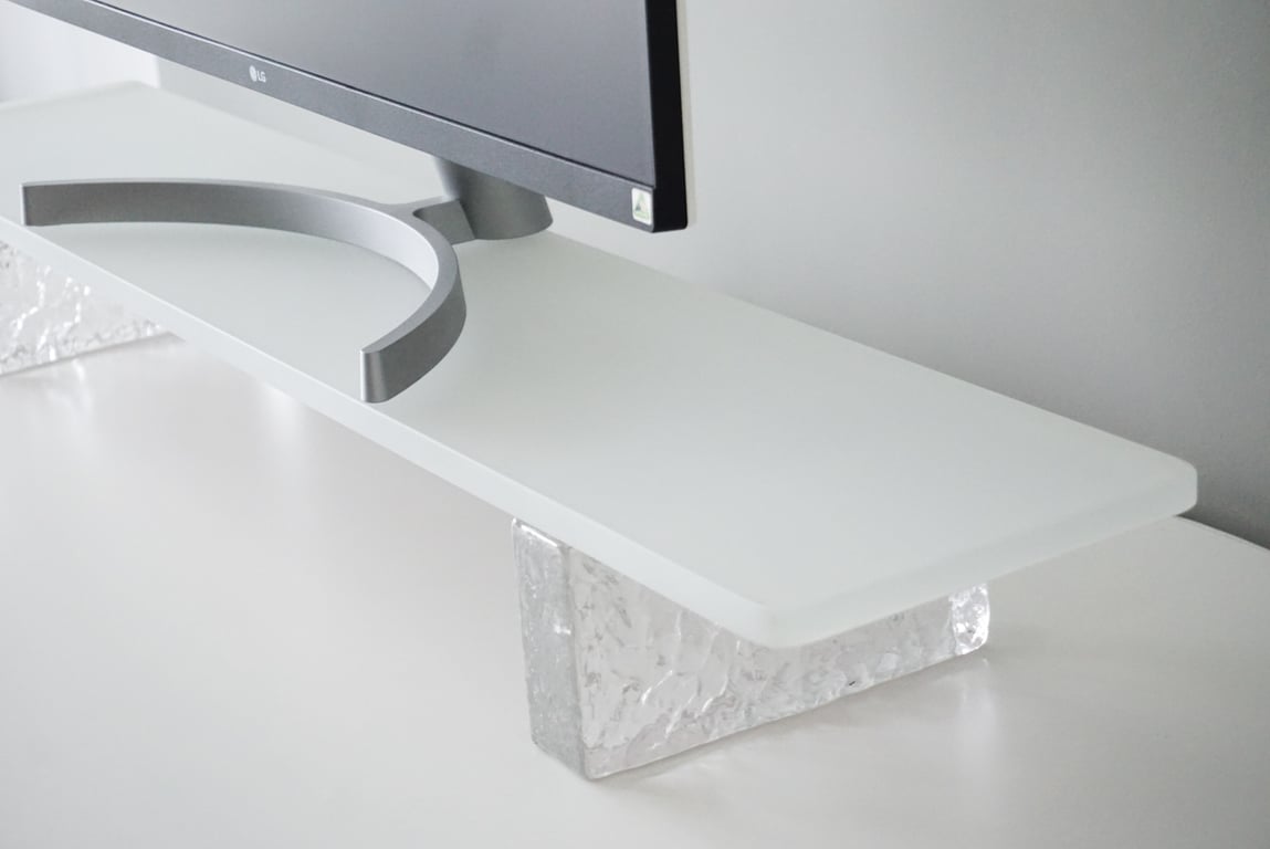 Glass Monitor Shelf